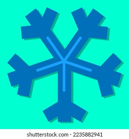 snowflake icon on green for background