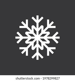 snowflake icon on grey background