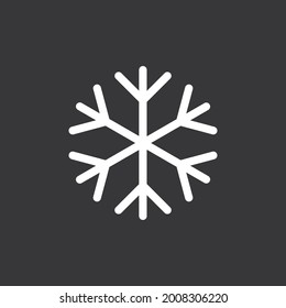 snowflake icon on grey background