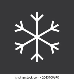Snowflake icon on grey background