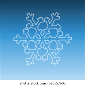 Snowflake icon on isolated background