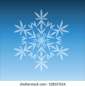 Snowflake icon on isolated background