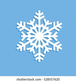 Snowflake icon on isolated background