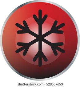 Snowflake icon on isolated background