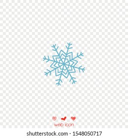 Snowflake icon on an isolated layer.