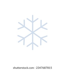 Icono de copo de nieve sobre fondo blanco aislado. Ilustración vectorial estilo plano.
