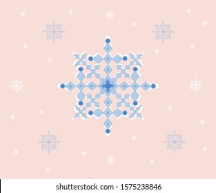 Snowflake Icon On The Pink Board