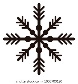 Snowflake icon on a white background, Vector illustration