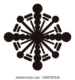 Snowflake icon on a white background, Vector illustration