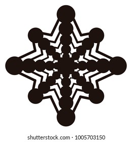 Snowflake icon on a white background, Vector illustration