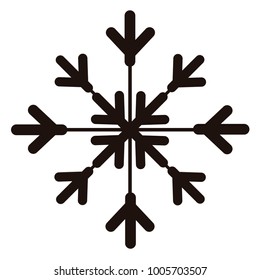 Snowflake icon on a white background, Vector illustration