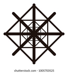 Snowflake icon on a white background, Vector illustration