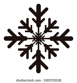 Snowflake icon on a white background, Vector illustration