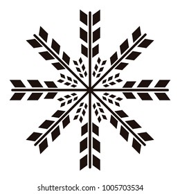 Snowflake icon on a white background, Vector illustration
