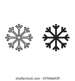 snowflake icon on white background
