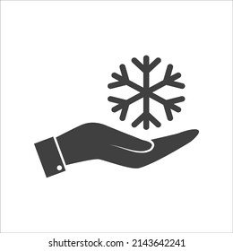 snowflake icon on a white background. vector image