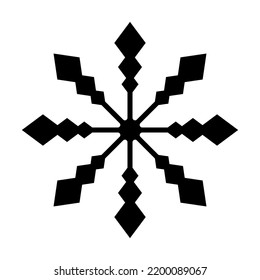 Icono de copo de nieve sobre fondo blanco. Ilustración del vector