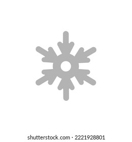 snowflake icon on a white background, vector illustration