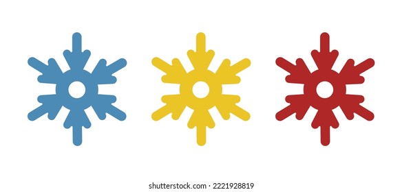 icono de copo de nieve en fondo blanco, ilustración vectorial