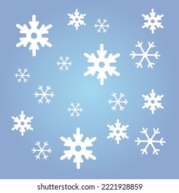 snowflake icon on a white background, vector illustration