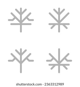 snowflake icon on a white background, vector illustration