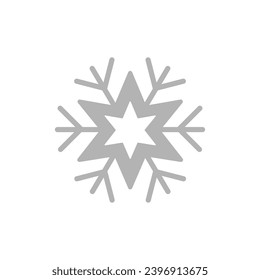 snowflake icon on a white background, vector illustration