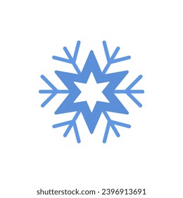 snowflake icon on a white background, vector illustration