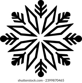 Snowflake icon on a white background