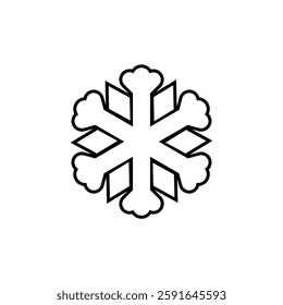 snowflake icon on white background