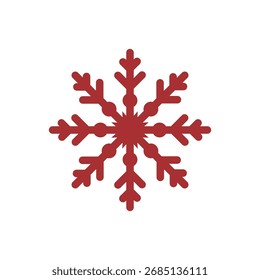 Snowflake icon on a white background. Vector illustration.