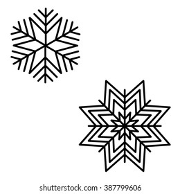 Snowflake icon on white background. Vector