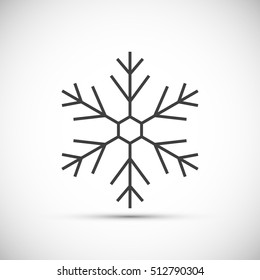 Snowflake icon on white background