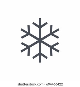 Snowflake Icon on white background vector illustration