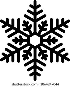 Snowflake Icon in Outline Style