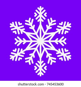 Snowflake icon. Outline vector icon. Thin line Christmas holiday symbol. Snow for creation of New Year artistic compositions. Winter decoration vector illustration.