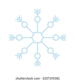 snowflake icon over white background vector illustration