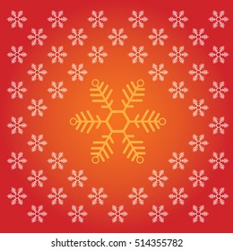 Snowflake icon pattern. Merry Christmas and New Year design vector