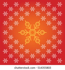 Snowflake icon pattern symbol. Merry Christmas and New Year design