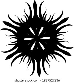 Icono de copo de nieve. Icono de copo de nieve. Copo de nieve de diseño plano. Patrón de Nieve, Diseño de Color Negro. Ilustración vectorial.