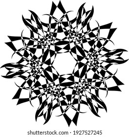 Snowflake Icon. Snowflake Icon picture. Snowflake in Flat Design. Pattern of Snow, Black Color Design. Vector illustration.