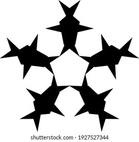 Icono de copo de nieve. Icono de copo de nieve. Copo de nieve de diseño plano. Patrón de Nieve, Diseño de Color Negro. Ilustración vectorial.
