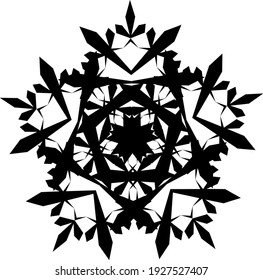 Ícone de floco de neve. Imagem do ícone Snowflake. Floco de neve em design plano. Padrão de neve, design de cor preta. Ilustração vetorial.