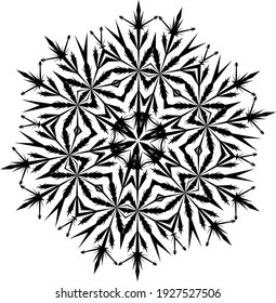 Icono de copo de nieve. Icono de copo de nieve. Copo de nieve de diseño plano. Patrón de Nieve, Diseño de Color Negro. Ilustración vectorial.
