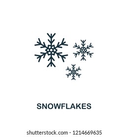 Snowflake icon. Premium style design from christmas collection. UX and UI. Pixel perfect snowflake icon for web design, apps, software, printing usage.