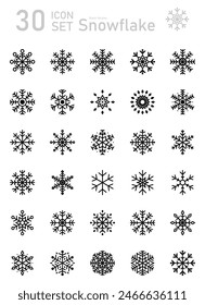 Icono de copo de nieve, icono para informes, diagramas y Diseño web, copo de nieve