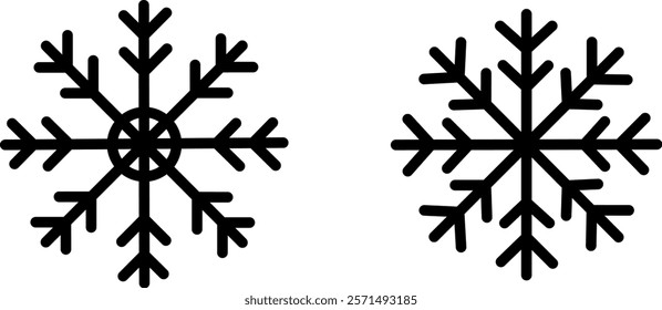  "Snowflake Icon Representing Winter, Cold Weather, and Seasonal Aesthetics for Snow, Ice, and Holiday Themes"