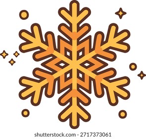 Ícone de floco de neve representando o tempo frio do inverno