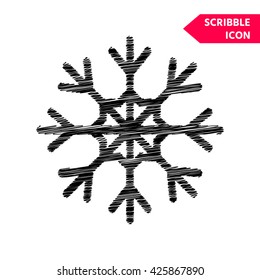 Snowflake icon. Scribble icon for you design.