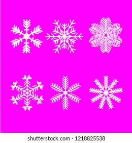Snowflake icon set.