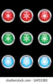Snowflake icon set
